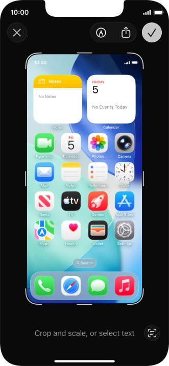 Follow the instructions on the screen to edit and save your screenshot. Follow the instructions on the screen to edit and save your screenshot.