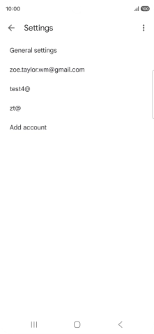 Press the required email account. Press the required email account.