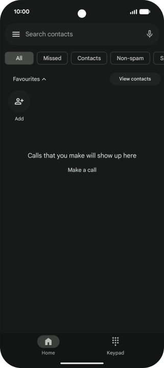 Press the menu icon. Press the menu icon.