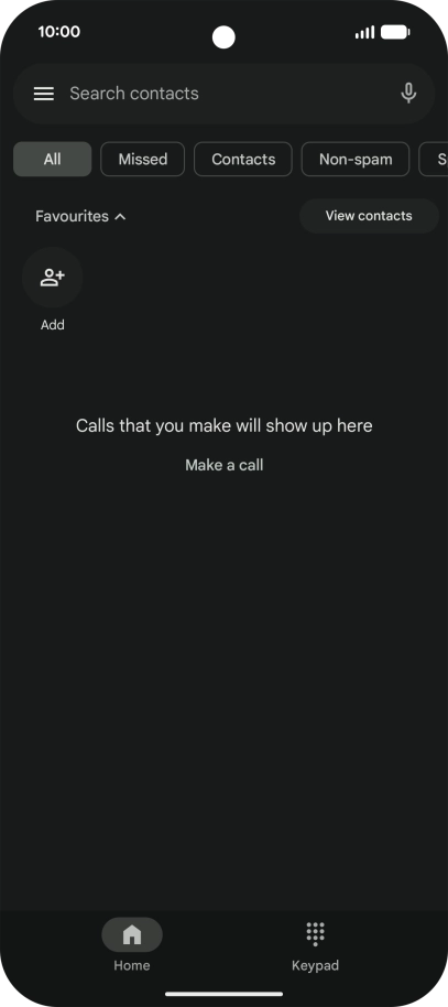 Press the menu icon. Press the menu icon.