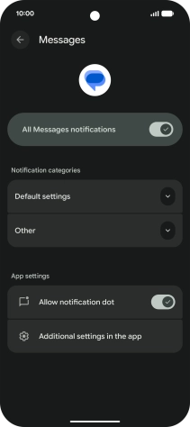 Press Default settings. Press Default settings.