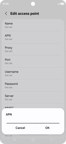 Key in wap.vodafone.co.uk and press OK. Key in wap.vodafone.co.uk and press OK.