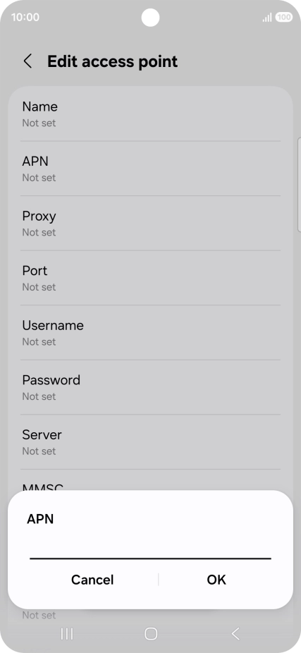 Key in wap.vodafone.co.uk and press OK. Key in wap.vodafone.co.uk and press OK.