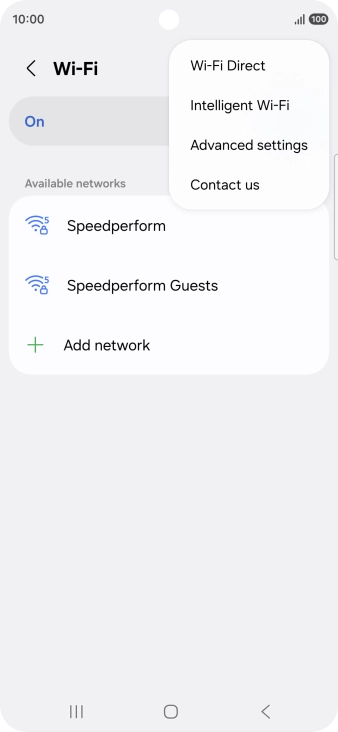 Press Intelligent Wi-Fi. Press Intelligent Wi-Fi.