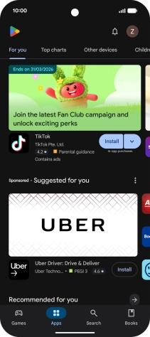 Press the profile icon. Press the profile icon.