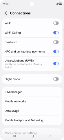 Press SIM manager. Press SIM manager.