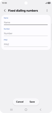 Press Name and key in the required name. Press Name and key in the required name.