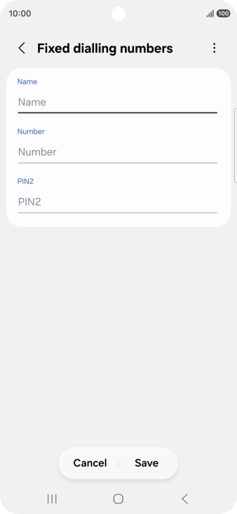 Press Name and key in the required name. Press Name and key in the required name.