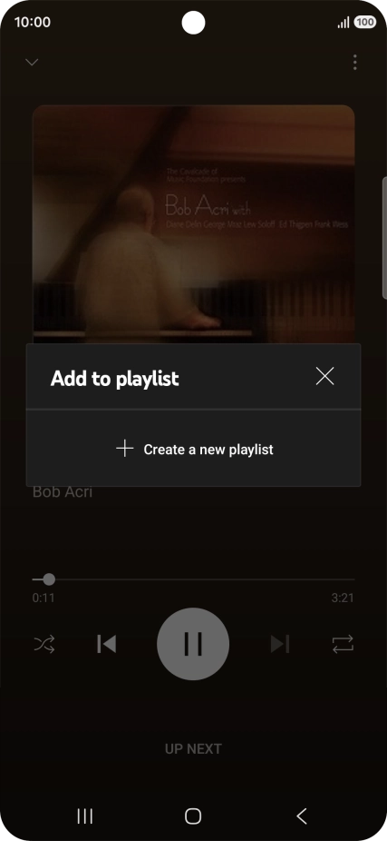 Press Create a new playlist. Press Create a new playlist.