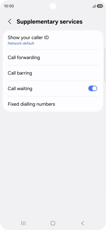 Press Fixed dialling numbers. Press Fixed dialling numbers.