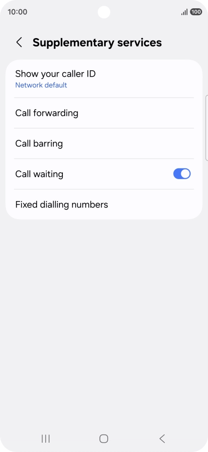Press Fixed dialling numbers. Press Fixed dialling numbers.