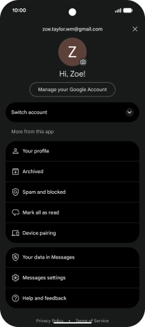 Press Messages settings. Press Messages settings.