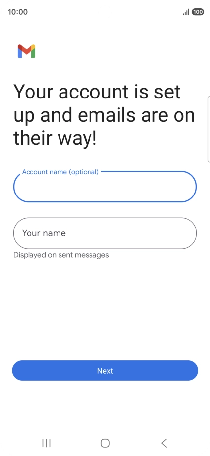 Press Your name and key in the required sender name. Press Your name and key in the required sender name.