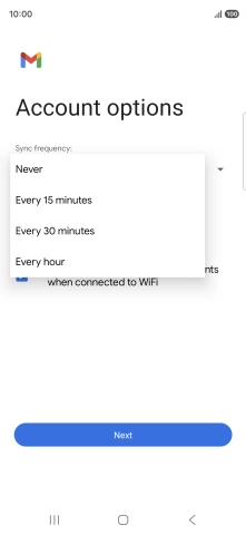 Press the required setting. Press the required setting.