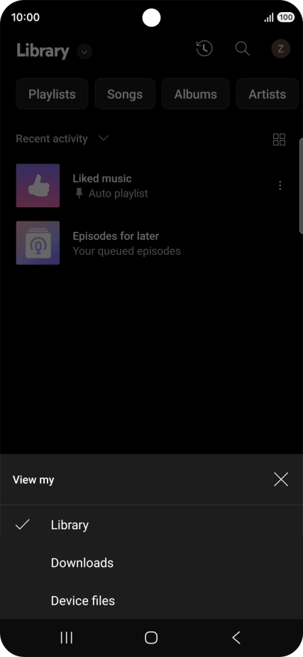 Press the required category and go to the required audio file. Press the required category and go to the required audio file.