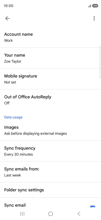 Press Account name and key in the required name. Press Account name and key in the required name.