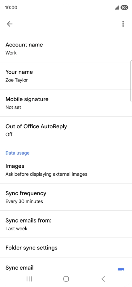 Press Account name and key in the required name. Press Account name and key in the required name.