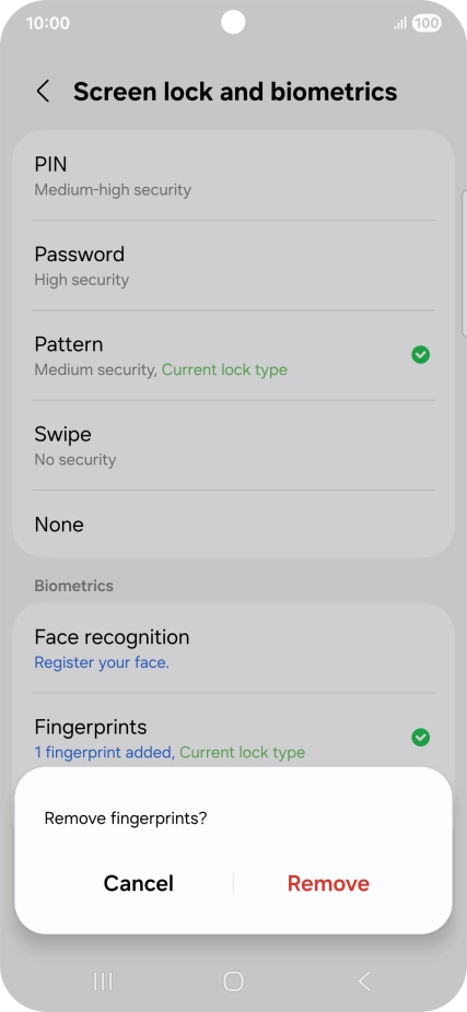 Press Remove. Press Remove.
