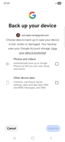 Press the fields next to the required data types to select them. Press the fields next to the required data types to select them.