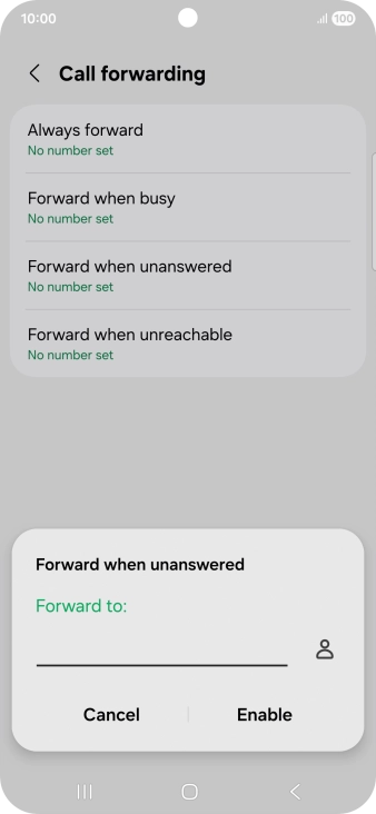 Key in +447836121121 and press Enable. Key in +447836121121 and press Enable.
