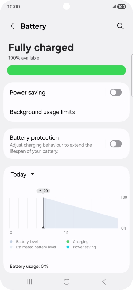 Press Power saving. Press Power saving.