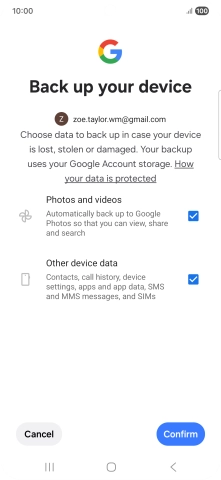 Press Confirm. Press Confirm.
