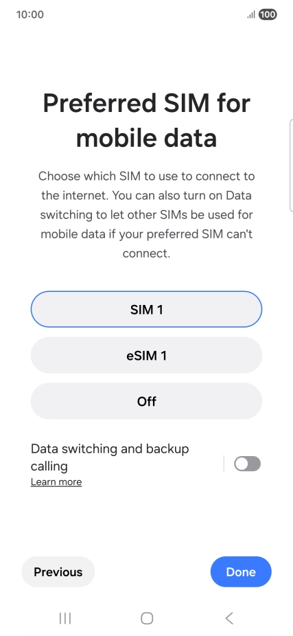 Press the required settings. Press the required settings.