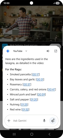 The answer from Gemini to your question is displayed. The answer from Gemini to your question is displayed.