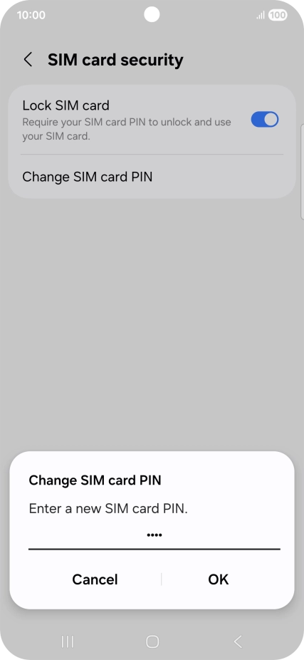 Key in a new four-digit PIN and press OK. Key in a new four-digit PIN and press OK.