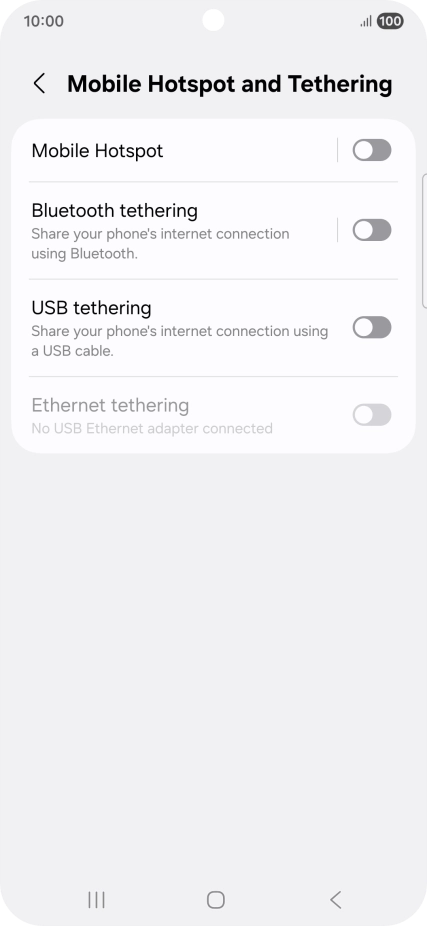 Press Mobile Hotspot. Press Mobile Hotspot.