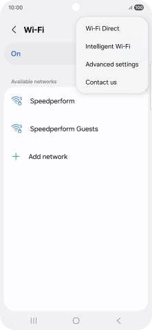 Press Intelligent Wi-Fi. Press Intelligent Wi-Fi.