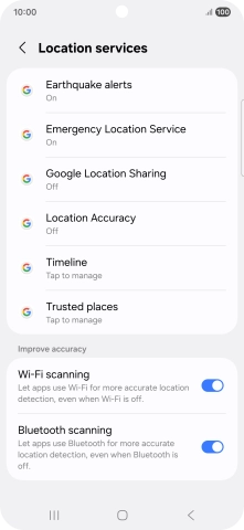 Press Location Accuracy. Press Location Accuracy.