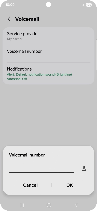 Key in +447836121121 and press OK. Key in +447836121121 and press OK.