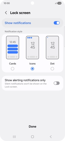 Press the required settings to turn them on or off. Press the required settings to turn them on or off.