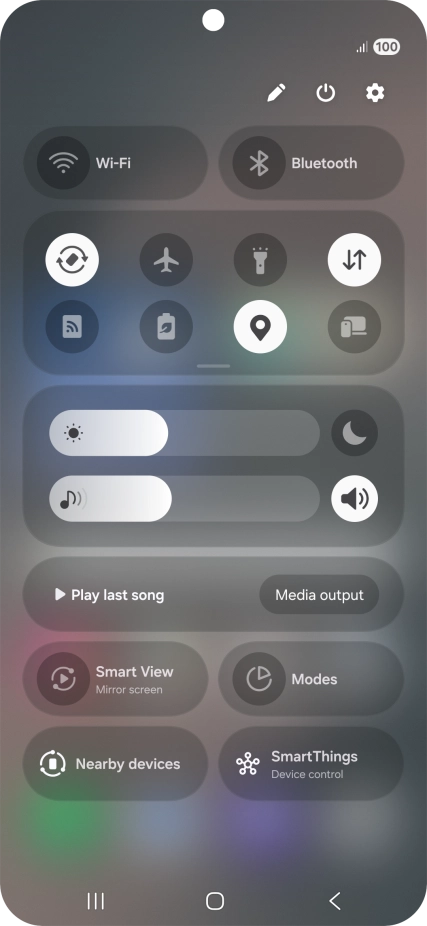 Press the settings icon. Press the settings icon.