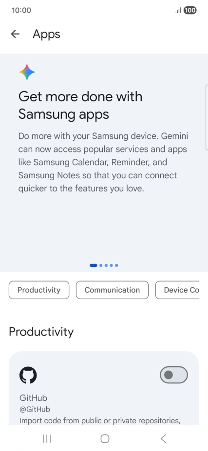 Press the indicator next to the required extension to turn on the function. Press the indicator next to the required extension to turn on the function.