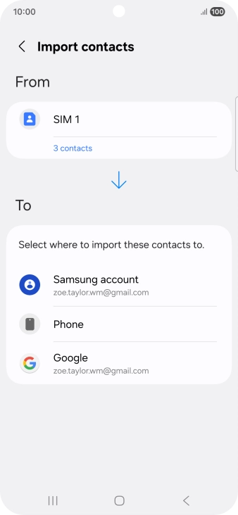 Press the required Google account. Press the required Google account.