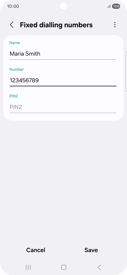 Press PIN2 and key in your PIN2. The default PIN2 is 1111. Press PIN2 and key in your PIN2. The default PIN2 is 1111.