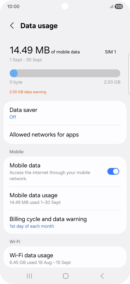 Press Data saver. Press Data saver.