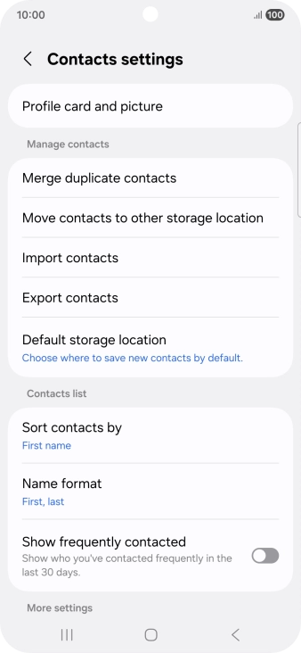 Press Merge duplicate contacts. Press Merge duplicate contacts.
