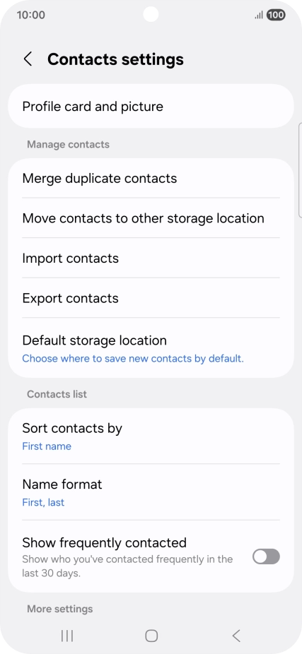Press Merge duplicate contacts. Press Merge duplicate contacts.