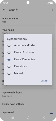Press the required setting. Press the required setting.