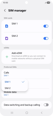 Press the required price plan. Press the required price plan.