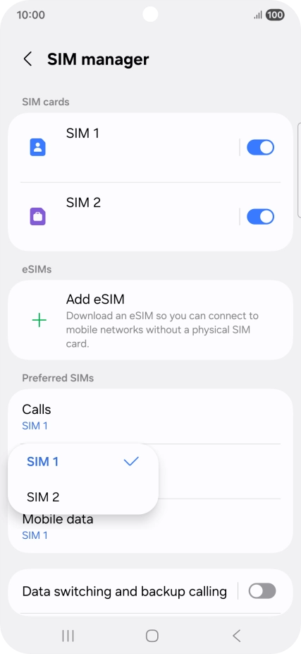 Press the required price plan. Press the required price plan.