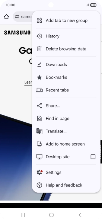 Press Settings. Press Settings.