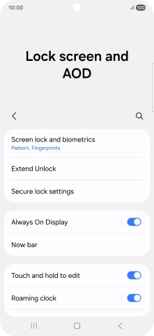 Press Screen lock and biometrics and key in the additional phone lock code you created earlier. Press Screen lock and biometrics and key in the additional phone lock code you created earlier.