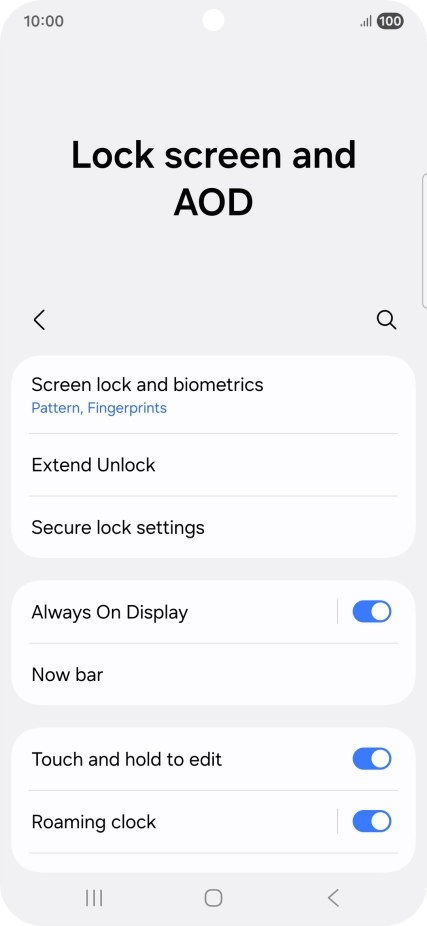 Press Screen lock and biometrics and key in the additional phone lock code you created earlier. Press Screen lock and biometrics and key in the additional phone lock code you created earlier.