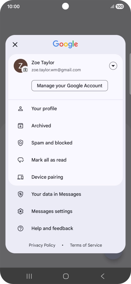 Press Messages settings. Press Messages settings.