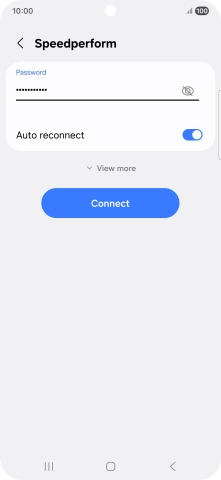 Key in the password for the Wi-Fi network and press Connect. Key in the password for the Wi-Fi network and press Connect.