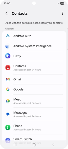 Press the required app. Press the required app.